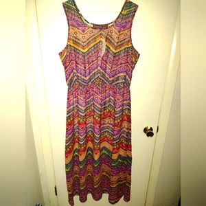 Women's 2X Sleeveless Sundress Multicolored/Patterned NWT by Speed Control NY